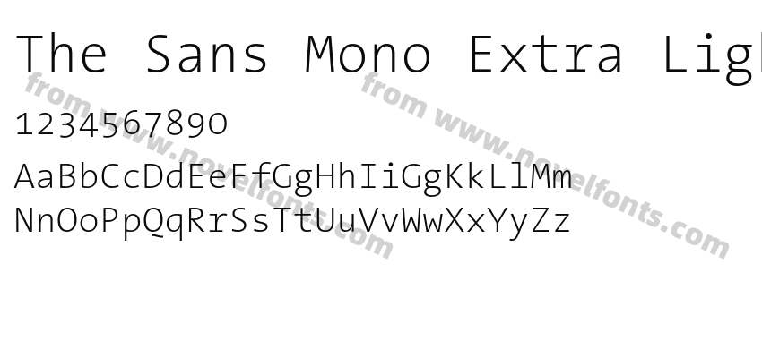 The Sans Mono Extra LightPreview