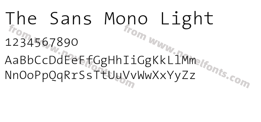 The Sans Mono LightPreview