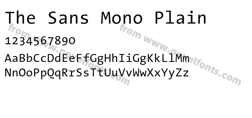 The Sans Mono PlainPreview