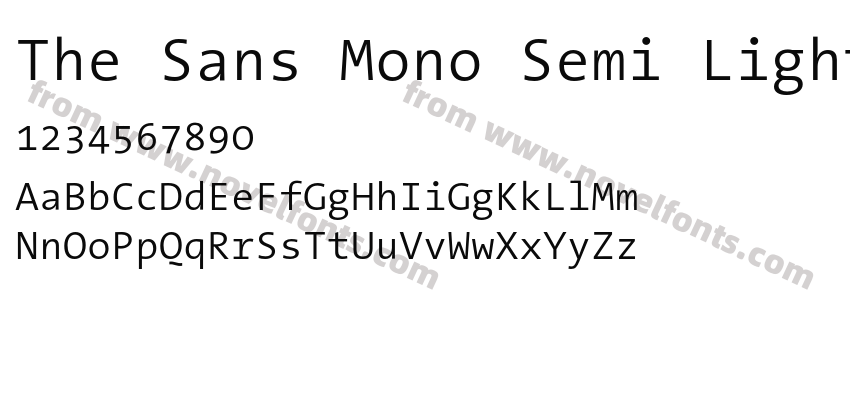 The Sans Mono Semi LightPreview