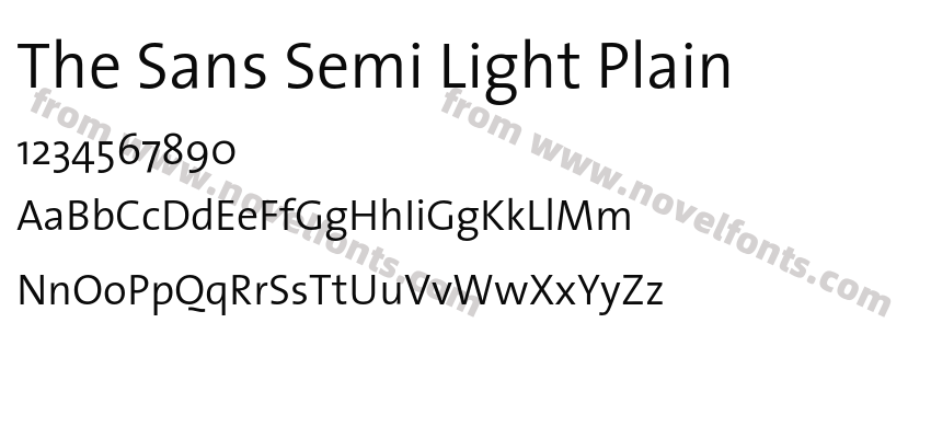 The Sans Semi Light PlainPreview