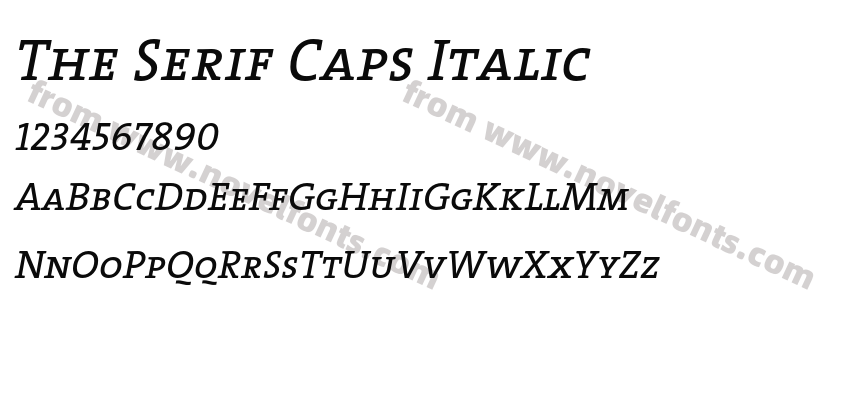 The Serif Caps ItalicPreview