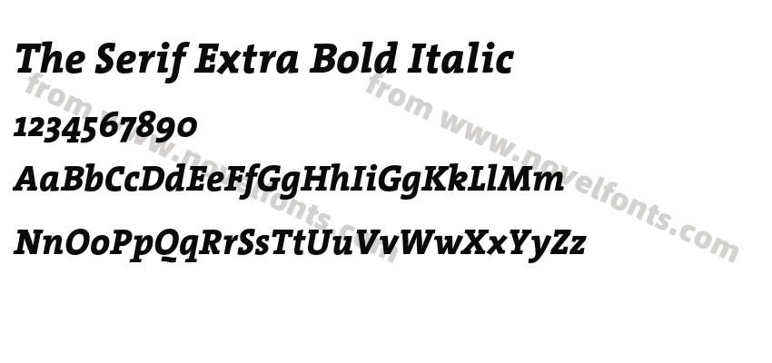 The Serif Extra Bold ItalicPreview