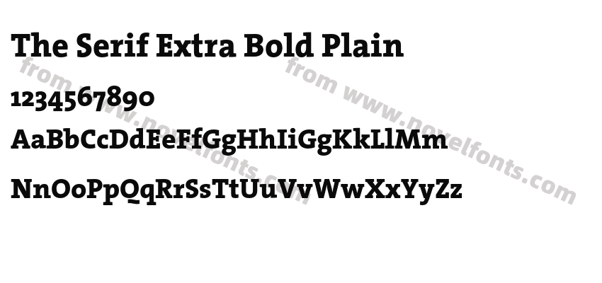 The Serif Extra Bold PlainPreview