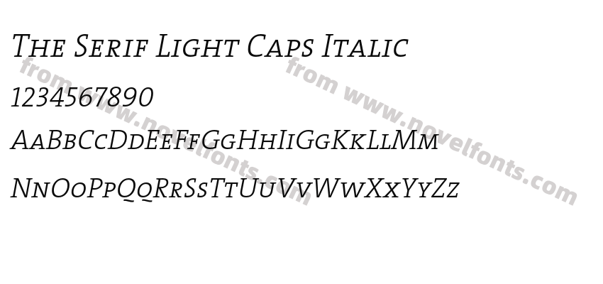 The Serif Light Caps ItalicPreview