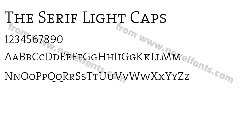 The Serif Light CapsPreview