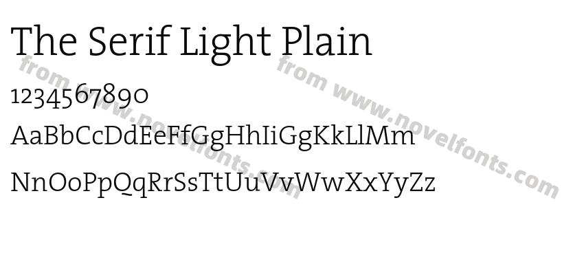 The Serif Light PlainPreview