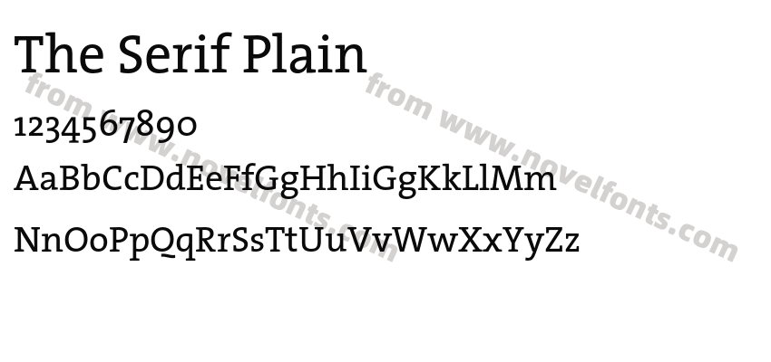 The Serif PlainPreview