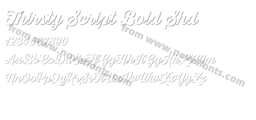 Thirsty Script Bold ShdPreview