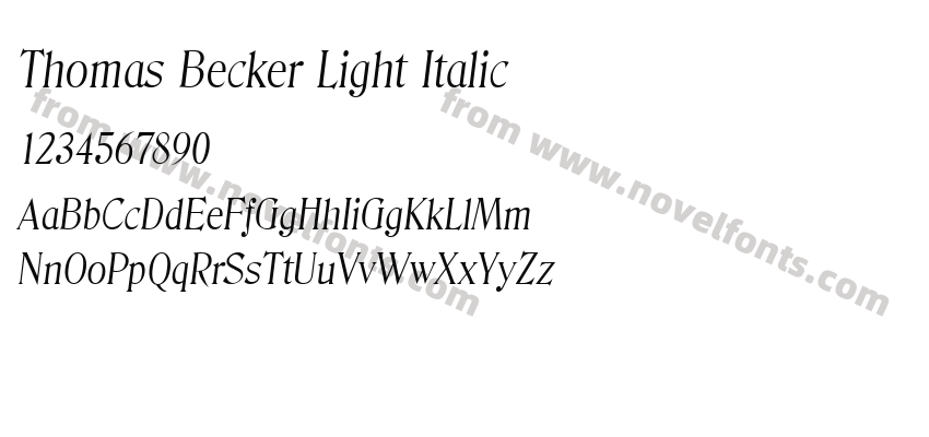 Thomas Becker Light ItalicPreview