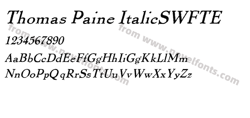 Thomas Paine ItalicSWFTEPreview