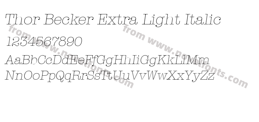 Thor Becker Extra Light ItalicPreview