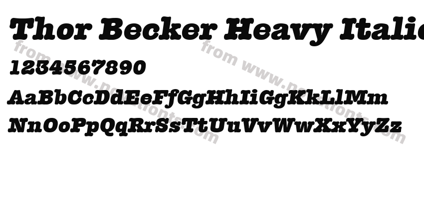 Thor Becker Heavy ItalicPreview