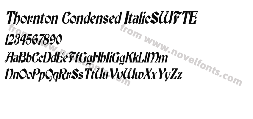 Thornton Condensed ItalicSWFTEPreview