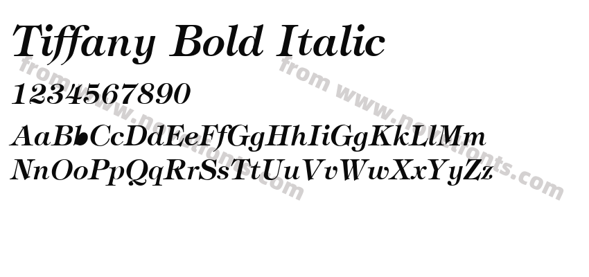 Tiffany Bold ItalicPreview