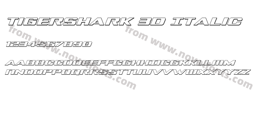 Tigershark 3D ItalicPreview