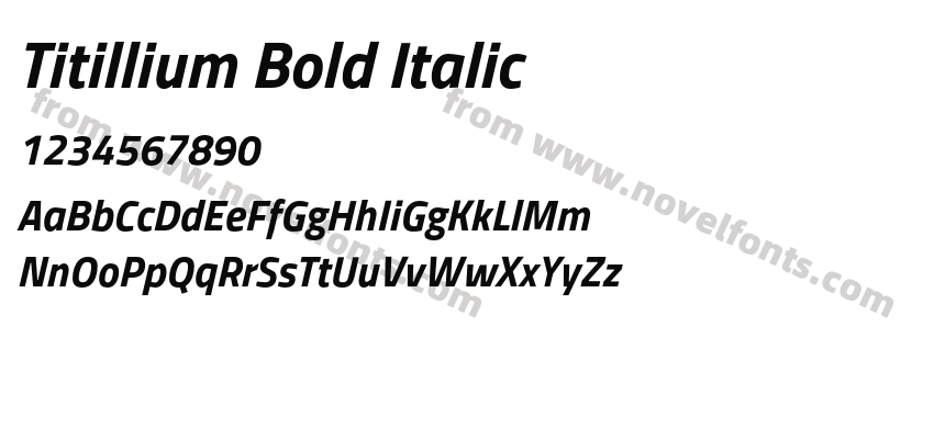 Titillium Bold ItalicPreview