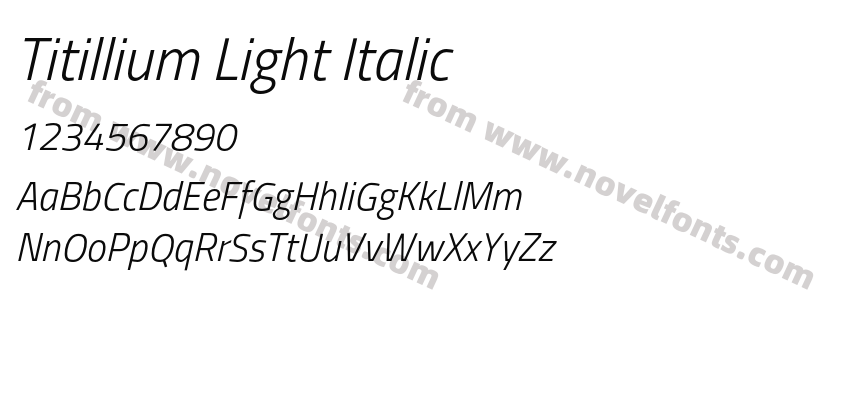 Titillium Light ItalicPreview