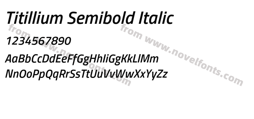 Titillium Semibold ItalicPreview