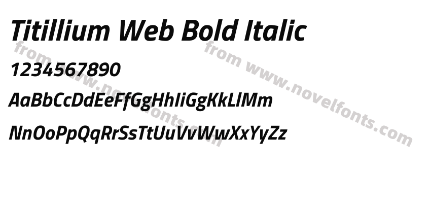 Titillium Web Bold ItalicPreview