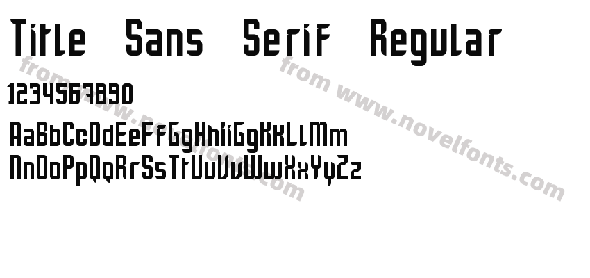 Title Sans Serif RegularPreview