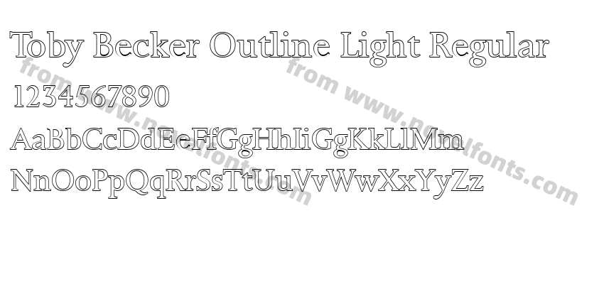 Toby Becker Outline Light RegularPreview