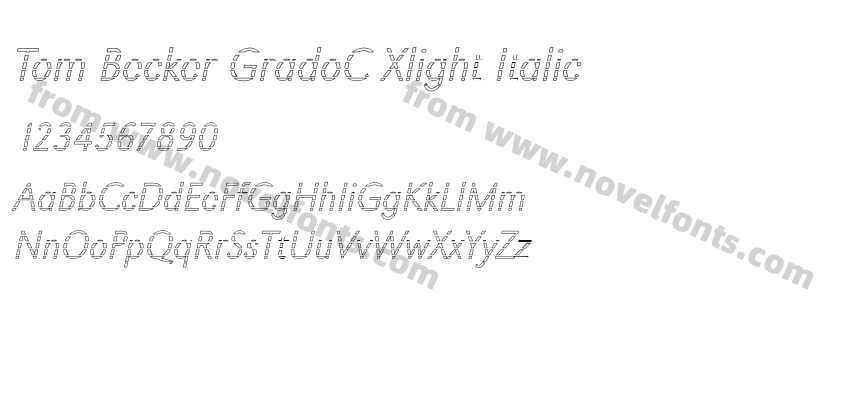 Tom Becker GradoC Xlight ItalicPreview