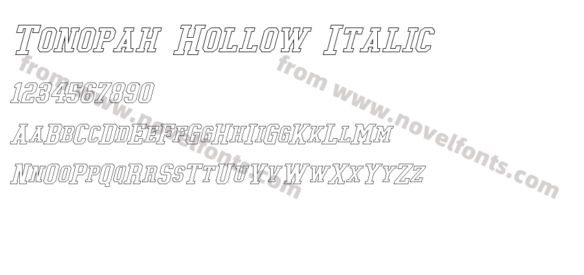 Tonopah Hollow ItalicPreview