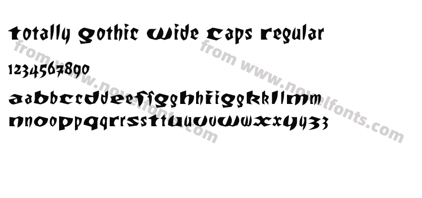 Totally Gothic Wide Caps RegularPreview