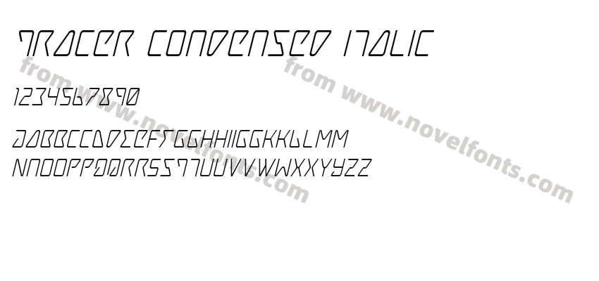 Tracer Condensed ItalicPreview