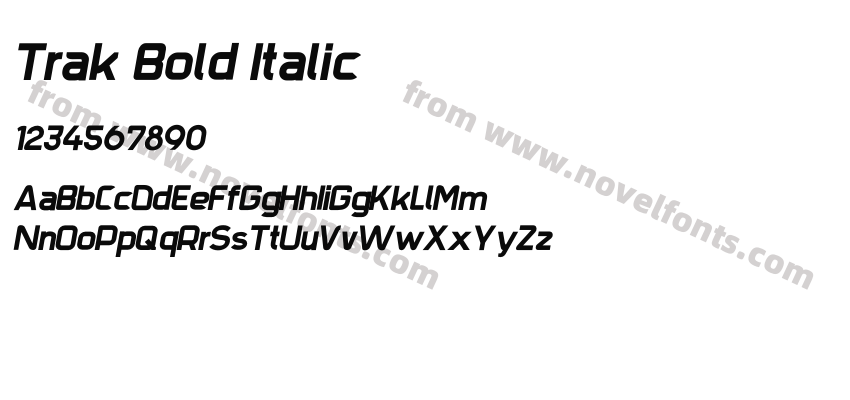 Trak Bold ItalicPreview