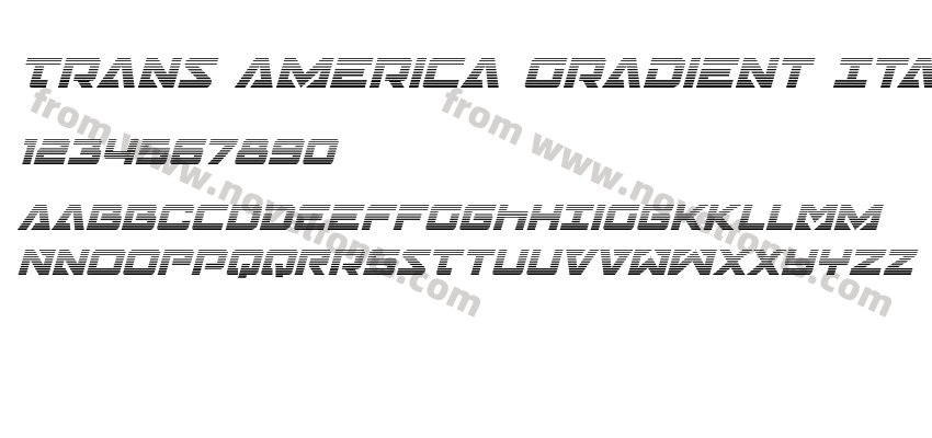 Trans America Gradient ItalicPreview