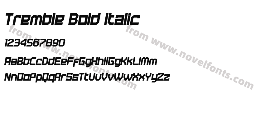 Tremble Bold ItalicPreview