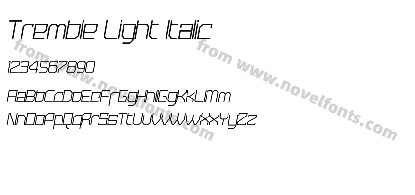 Tremble Light ItalicPreview