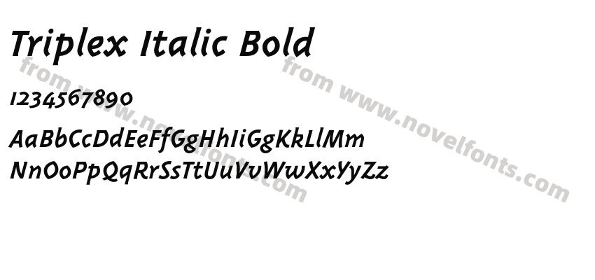 Triplex Italic BoldPreview