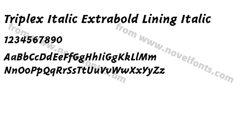 Triplex Italic Extrabold Lining ItalicPreview