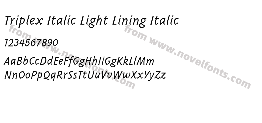 Triplex Italic Light Lining ItalicPreview