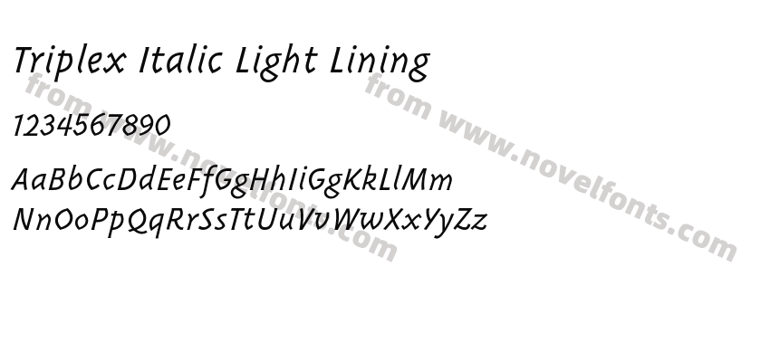 Triplex Italic Light LiningPreview