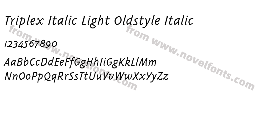 Triplex Italic Light Oldstyle ItalicPreview