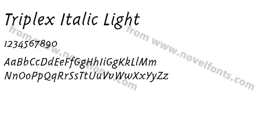 Triplex Italic LightPreview