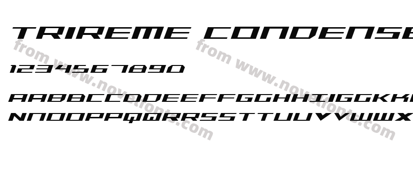 Trireme Condensed ItalicPreview