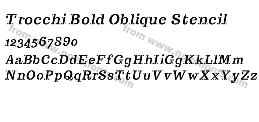 Trocchi Bold Oblique StencilPreview