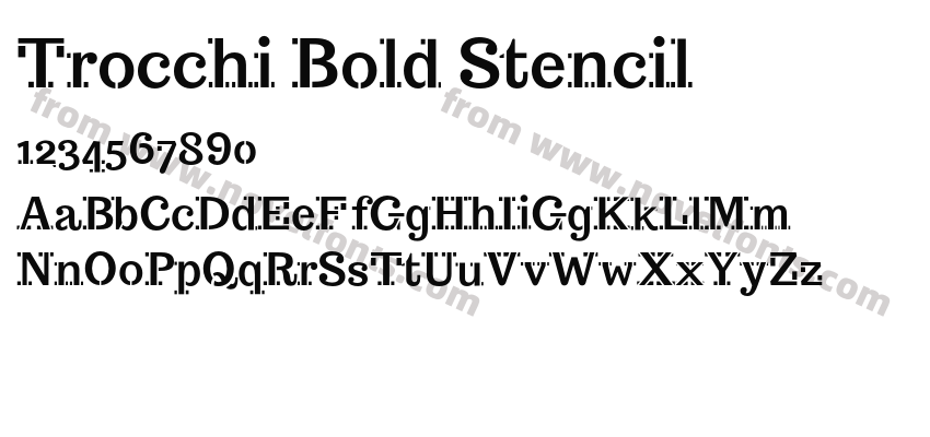 Trocchi Bold StencilPreview