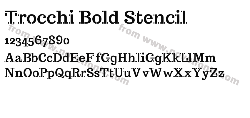 Trocchi Bold StencilPreview