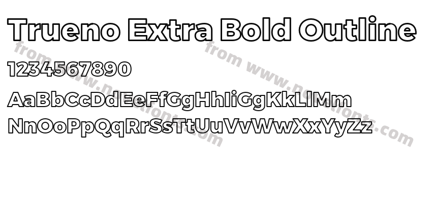 Trueno Extra Bold OutlinePreview