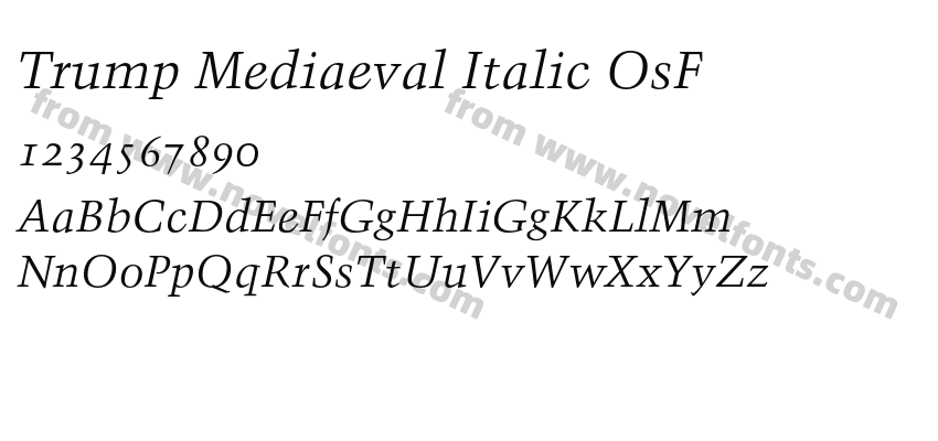 Trump Mediaeval Italic OsFPreview