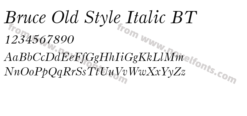 Bruce Old Style Italic BTPreview