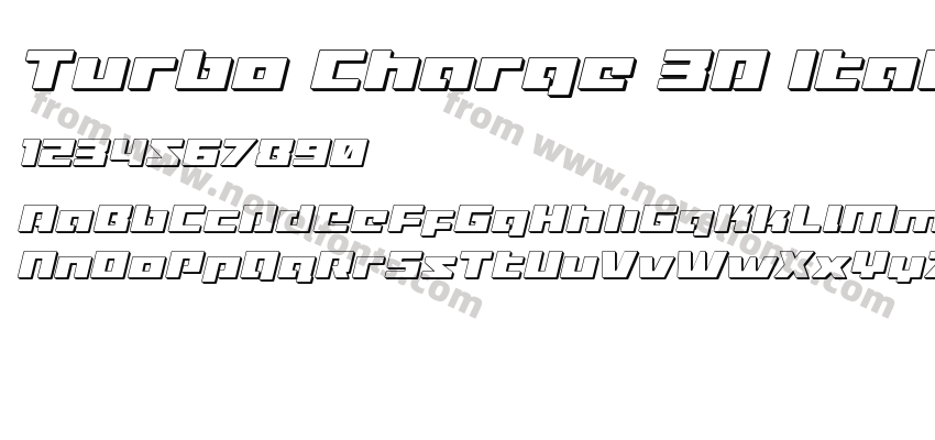 Turbo Charge 3D ItalicPreview