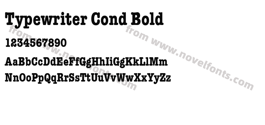 Typewriter Cond BoldPreview