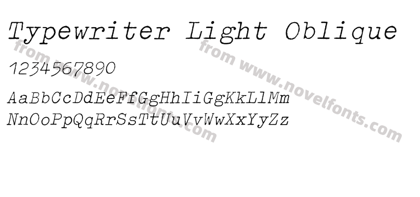 Typewriter Light ObliquePreview